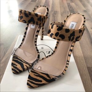 Steve Madden Amaya-A animal print slip on sandals